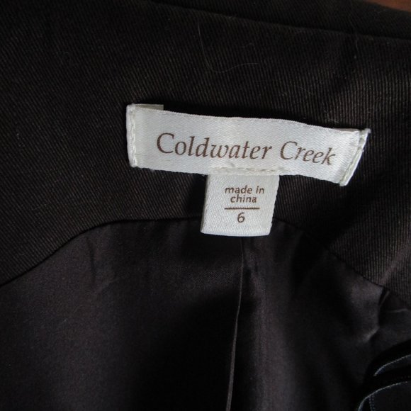 Brown preppy vest with yarn embellishments Coldwater Creek size 6 - Picture 7 of 16